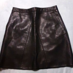 Faux leather skirt